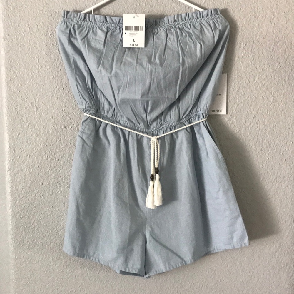 women’s jean/light blue jumpsuit